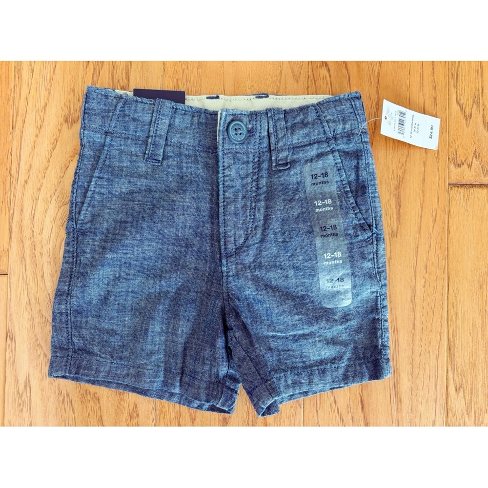 baby GAP Blue Chambray Shorts